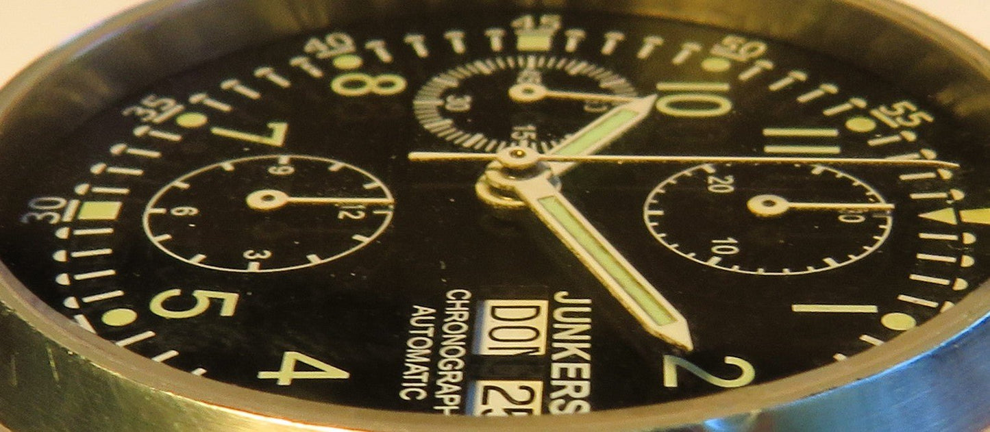 Junkers FM Chronograph Fliegeruhr Automatik Day Date ca. 2000 - Sammler - Uhren