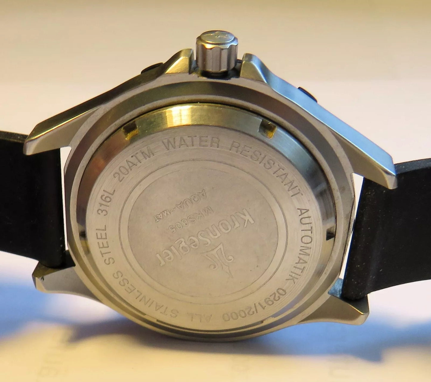 Kronsegler Glashütte Aqua Mat Taucheruhr Herren 200m wasserdicht Fullset Papiere - Sammler - Uhren