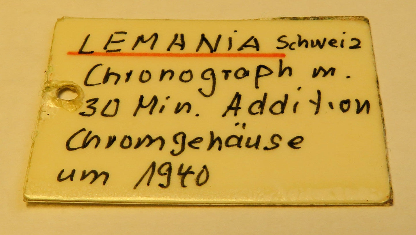 Lemania Militär Beobachtungs Schaltnocken Chronograph 2. Weltkrieg WK 2 ca. 1940 - Sammler - Uhren