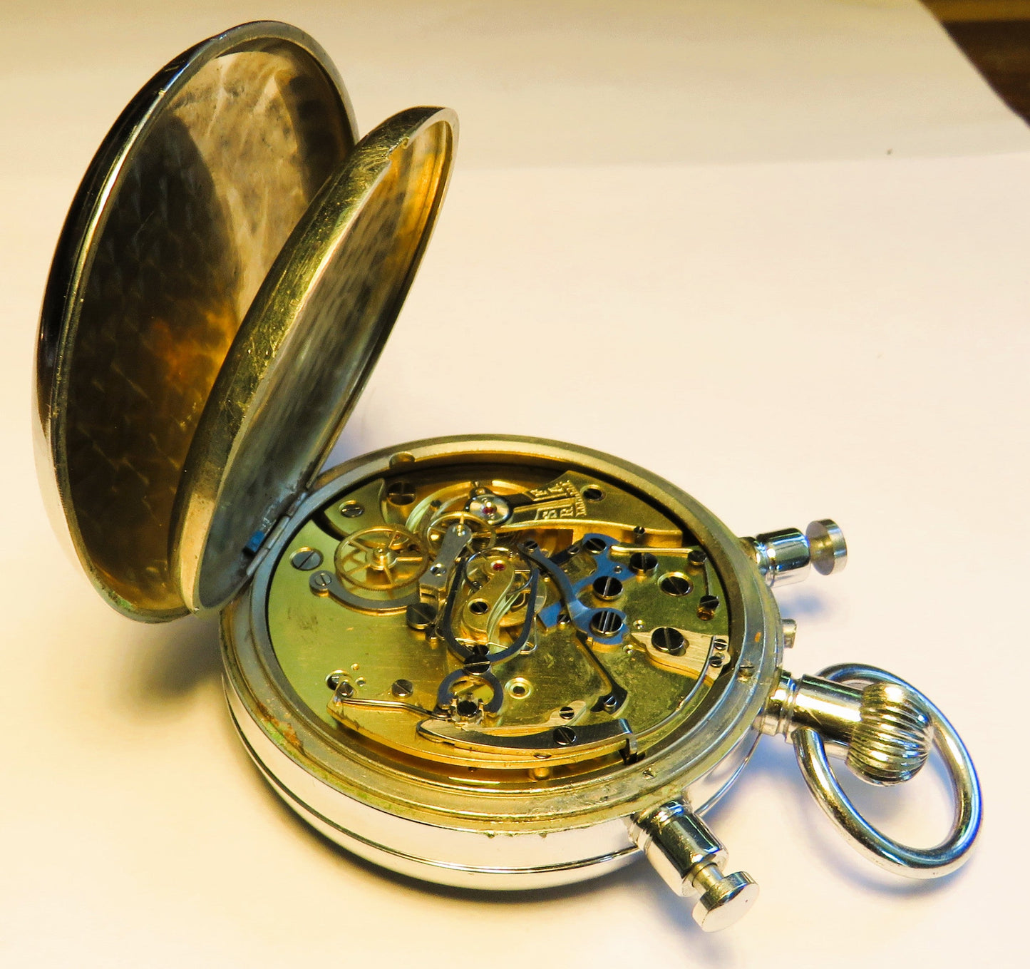 Lemania Rattrapante Flyback Beobachtungsuhr Deckuhr Kriegsmarine WK 2 II U - Boot - Sammler - Uhren