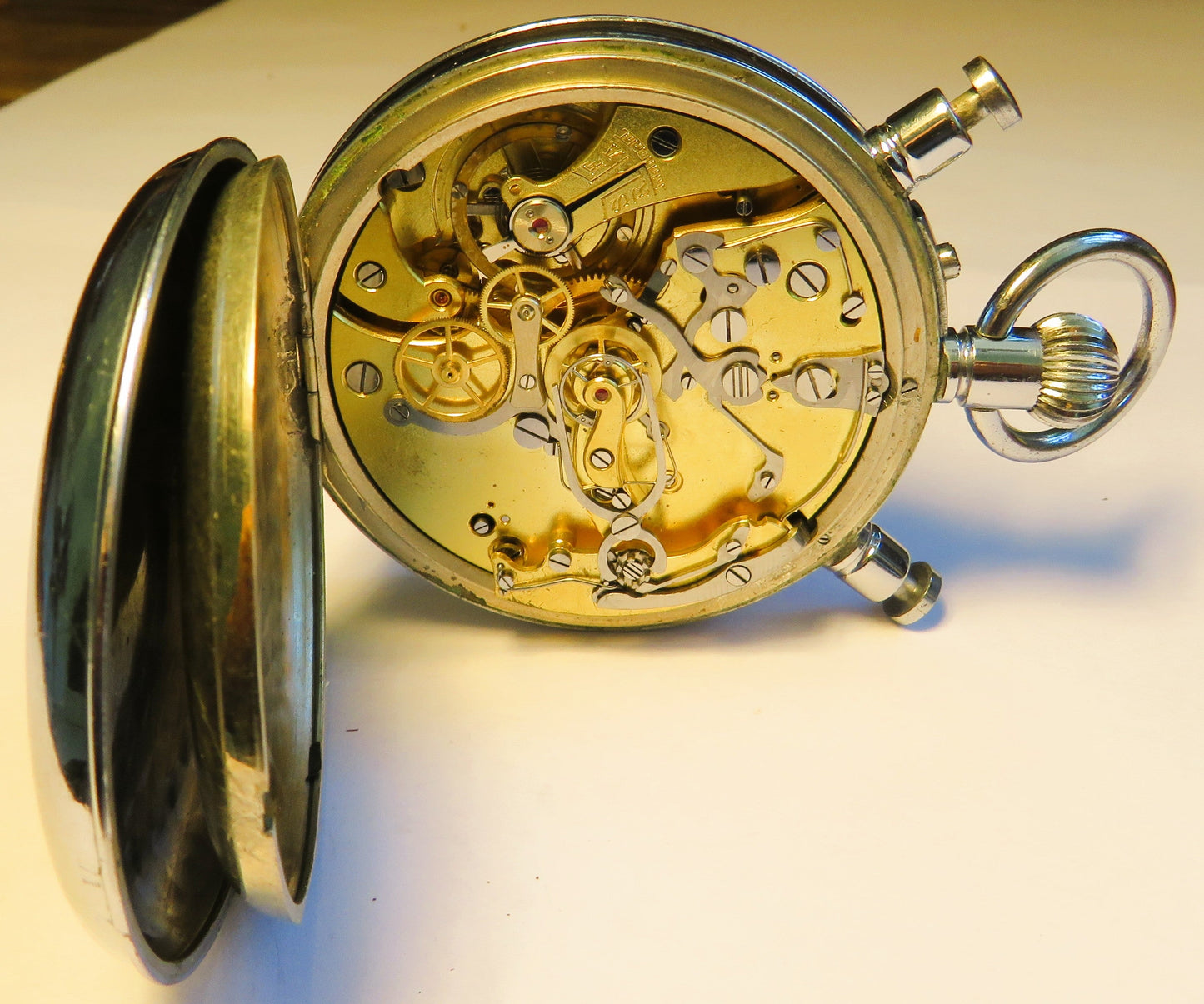 Lemania Rattrapante Flyback Beobachtungsuhr Deckuhr Kriegsmarine WK 2 II U - Boot - Sammler - Uhren