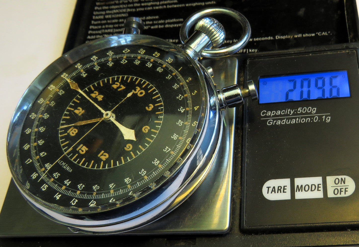 Lemania Rattrapante Flyback Beobachtungsuhr Deckuhr Kriegsmarine WK 2 II U - Boot - Sammler - Uhren
