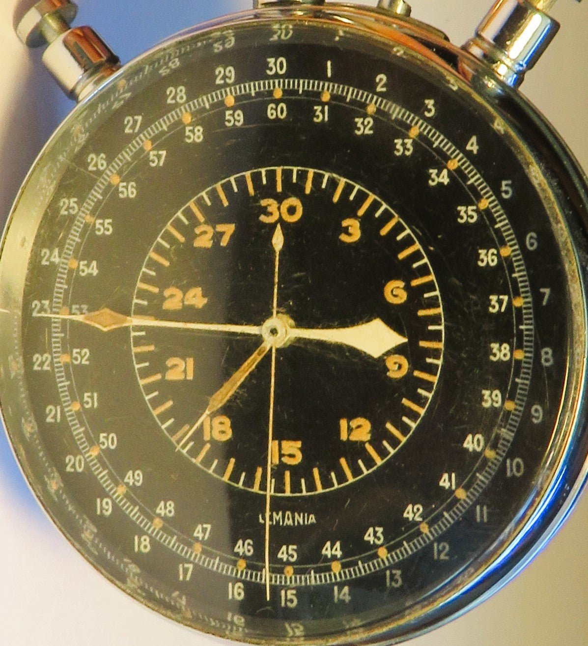Lemania Rattrapante Flyback Beobachtungsuhr Deckuhr Kriegsmarine WK 2 II U - Boot - Sammler - Uhren