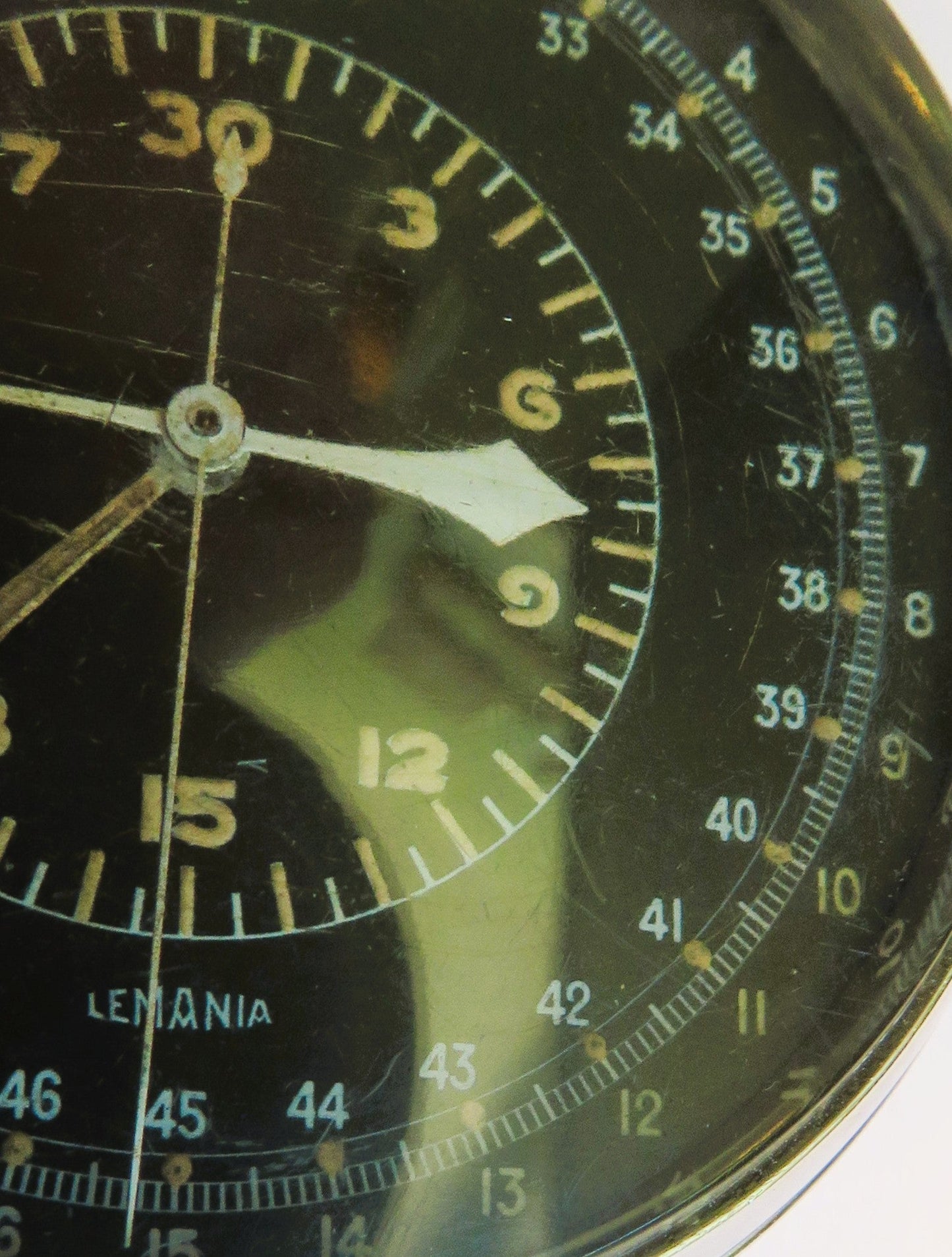 Lemania Rattrapante Flyback Beobachtungsuhr Deckuhr Kriegsmarine WK 2 II U - Boot - Sammler - Uhren