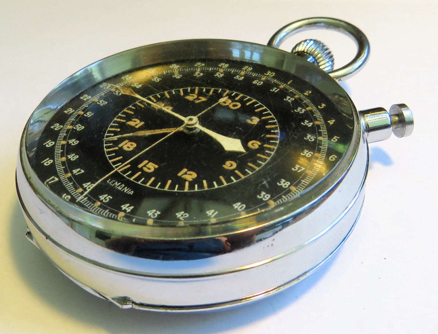 Lemania Rattrapante Flyback Beobachtungsuhr Deckuhr Kriegsmarine WK 2 II U - Boot - Sammler - Uhren
