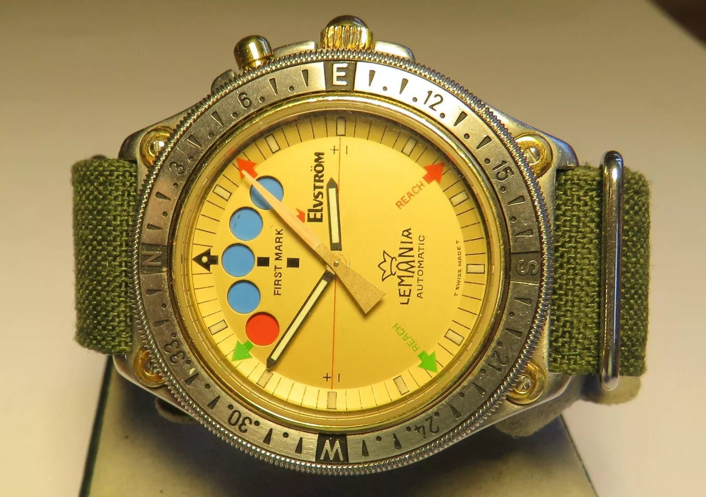 Lemania Regatta Elvström Luxus Automatic Chronograph Herren Fullset Box Papiere - Sammler - Uhren