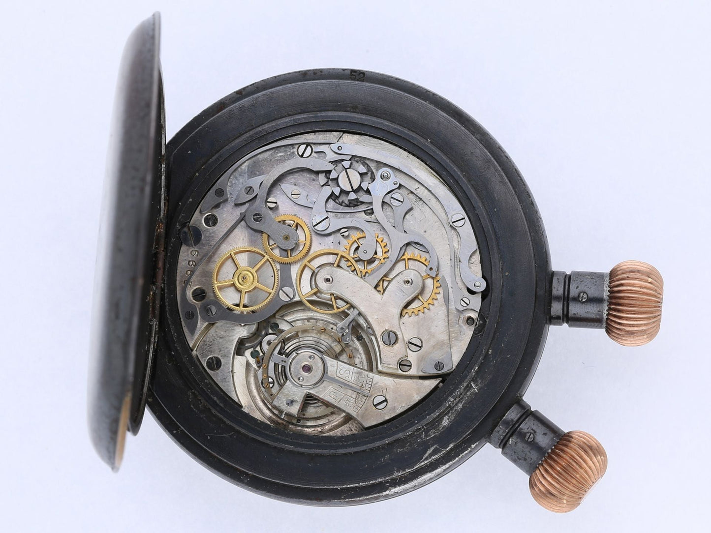 Löbner Berlin Heuer Semikrograph Rattrapante Stoppuhr WK 1 ca. 1915 - Sammler - Uhren
