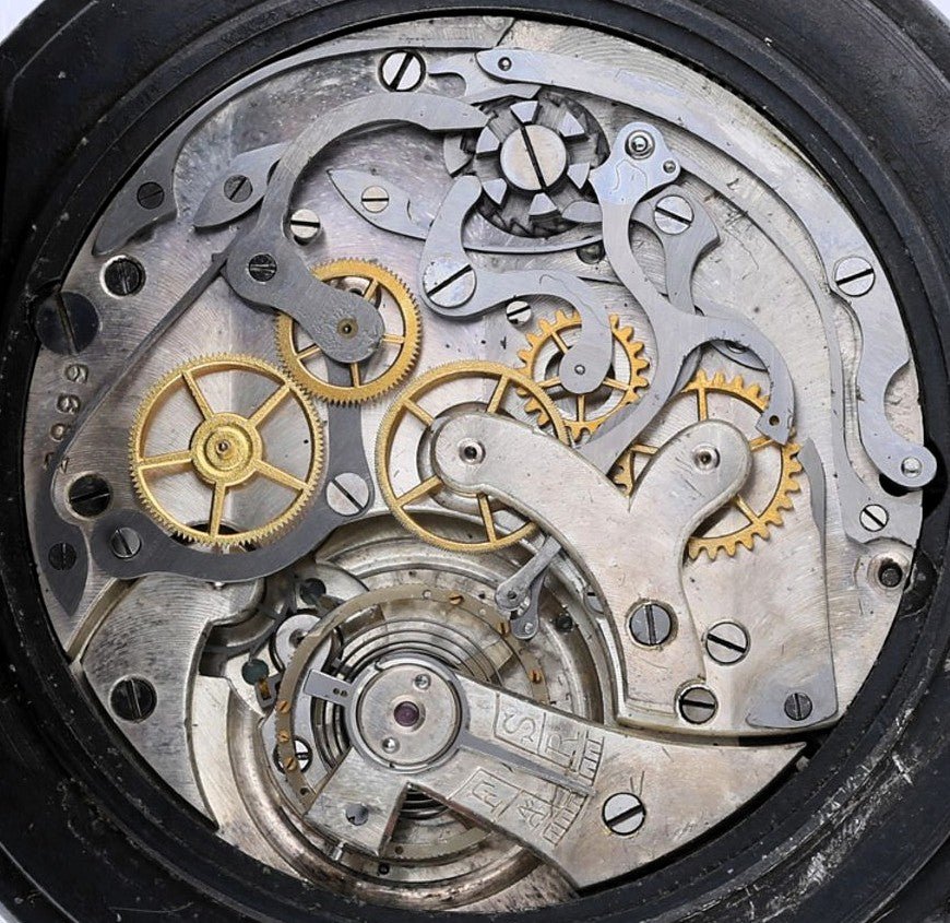Löbner Berlin Heuer Semikrograph Rattrapante Stoppuhr WK 1 ca. 1915 - Sammler - Uhren