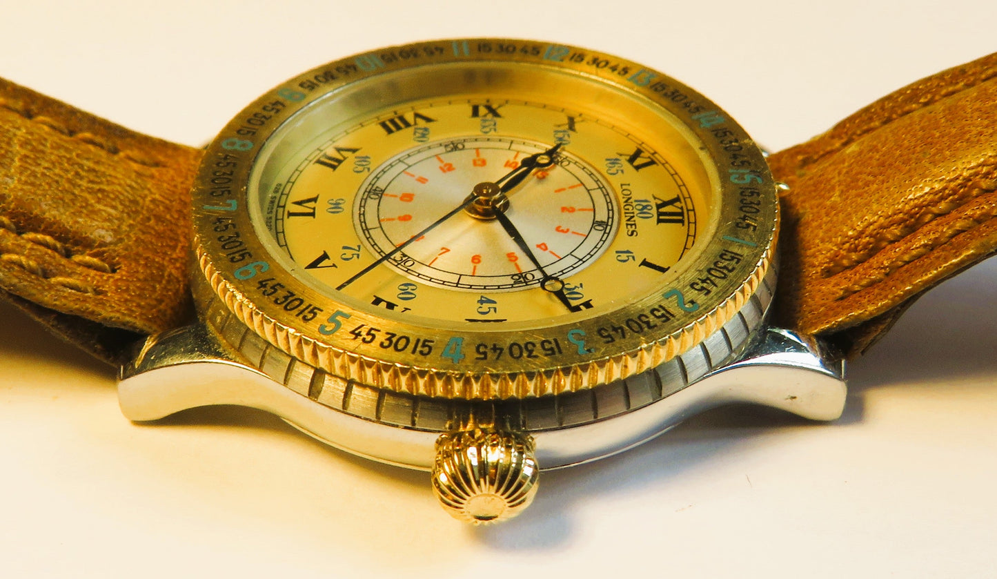 Longines Hour Angle Stundenwinkel Uhr HAU Cal. L.6281 Stahl / Gold Automatik - Sammler - Uhren