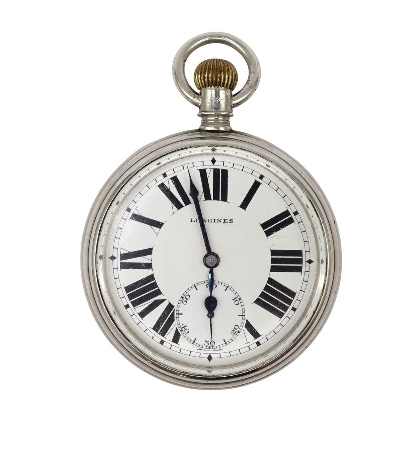 Longines Kal 21.25 übergroße 56mm Eisenbahneruhr mechanisch ca. 1900 - Sammler - Uhren