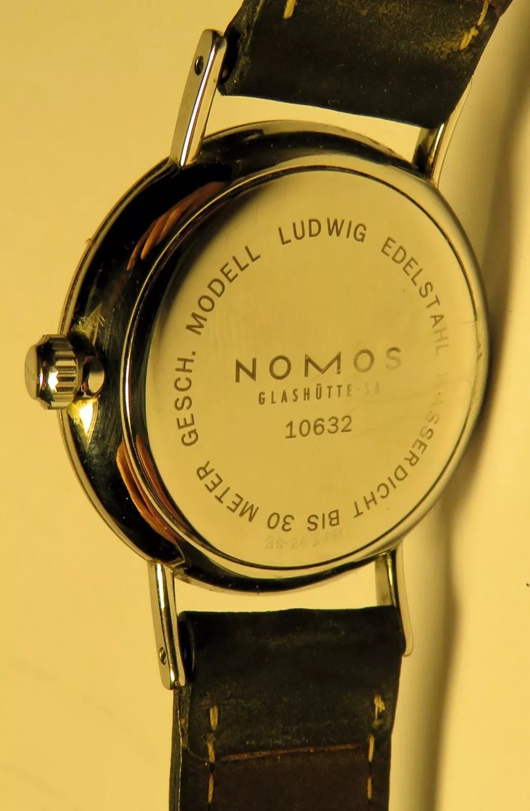 Ludwig Alpha 2 Nomos Glashütte Luxus Herren Armbanduhr mech. ca. 1996 in OVP - Sammler - Uhren