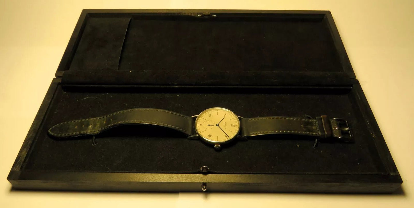 Ludwig Alpha 2 Nomos Glashütte Luxus Herren Armbanduhr mech. ca. 1996 in OVP - Sammler - Uhren