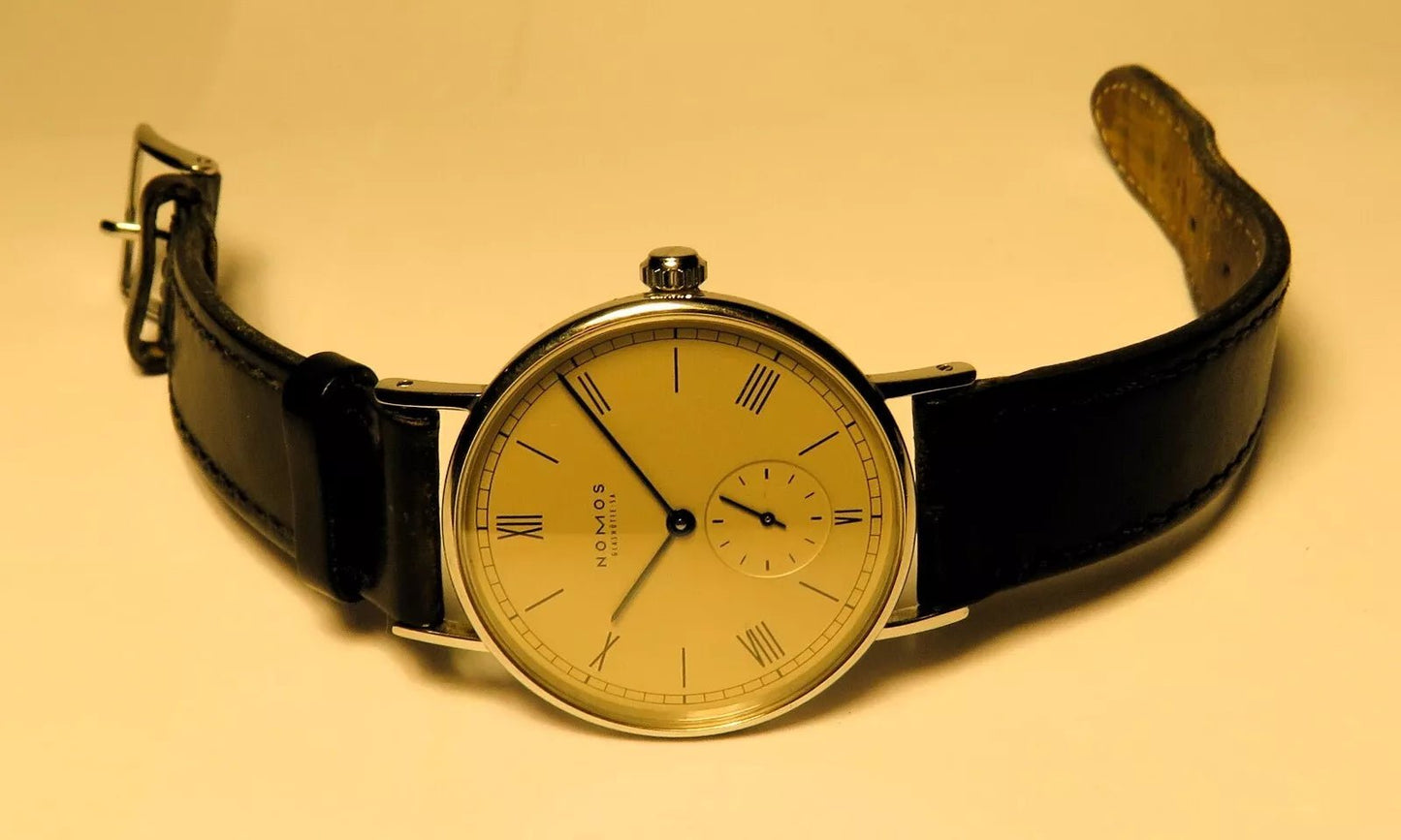 Ludwig Alpha 2 Nomos Glashütte Luxus Herren Armbanduhr mech. ca. 1996 in OVP - Sammler - Uhren