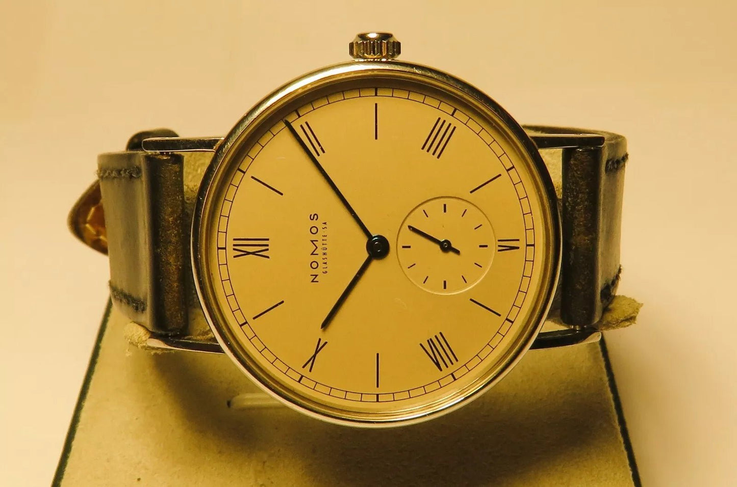 Ludwig Alpha 2 Nomos Glashütte Luxus Herren Armbanduhr mech. ca. 1996 in OVP - Sammler - Uhren
