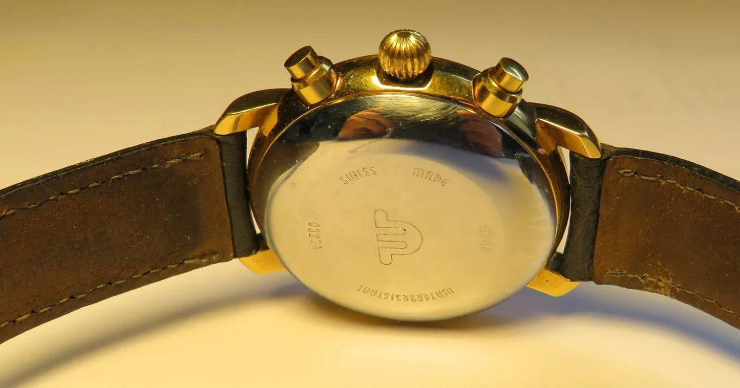 Maurice Lacroix Luxus Herren Chronograph mechanisch Gold ca. 1990 - Sammler - Uhren