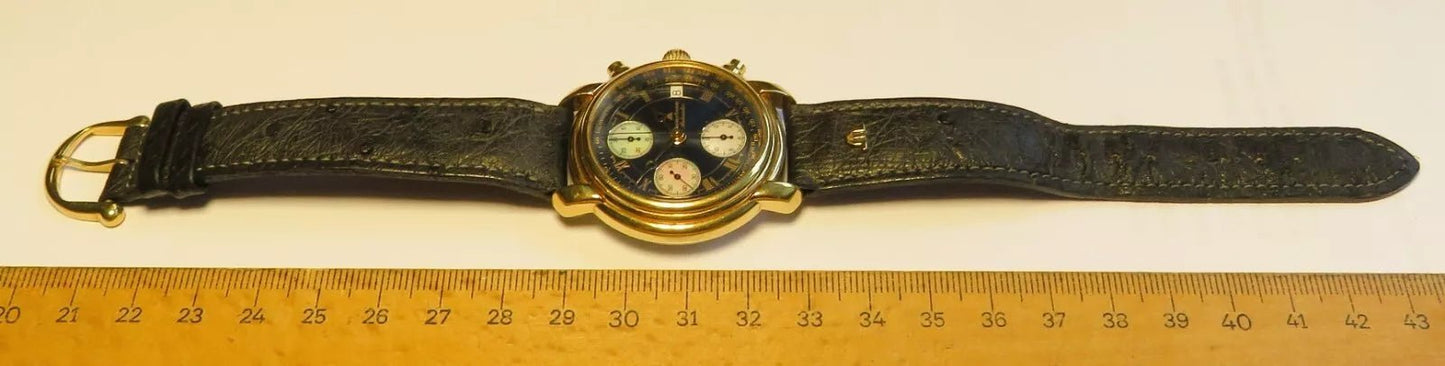 Maurice Lacroix Luxus Herren Chronograph mechanisch Gold ca. 1990 - Sammler - Uhren