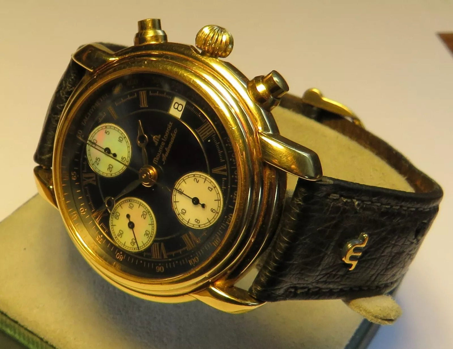 Maurice Lacroix Luxus Herren Chronograph mechanisch Gold ca. 1990 - Sammler - Uhren