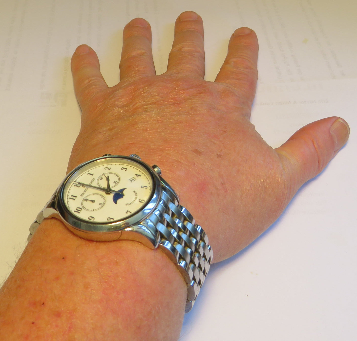 Maurice Lacroix Quarz Chronograph Phase de Lune LC 1087 Fullset OVP Papiere - Sammler-Uhren