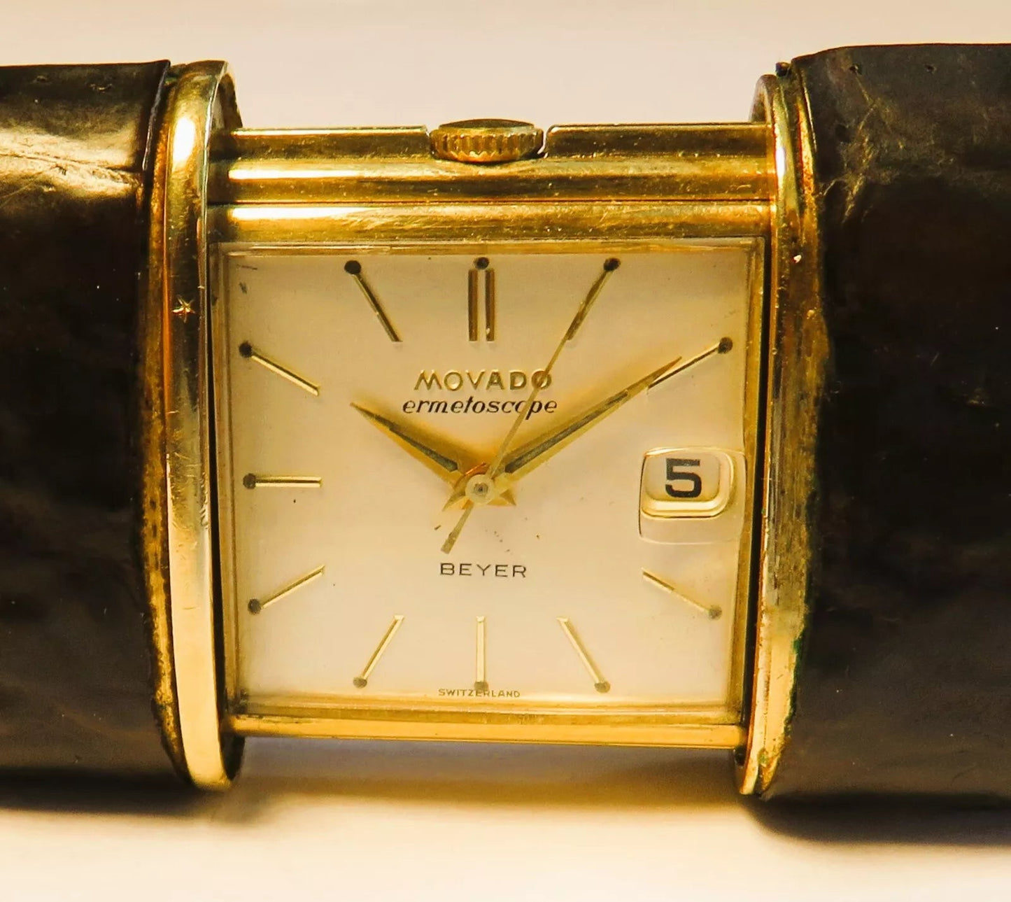 Movado Ermeto Ermetocsope Beyer Luxus Reisewecker Datum Geldbörsenuhr - Sammler - Uhren