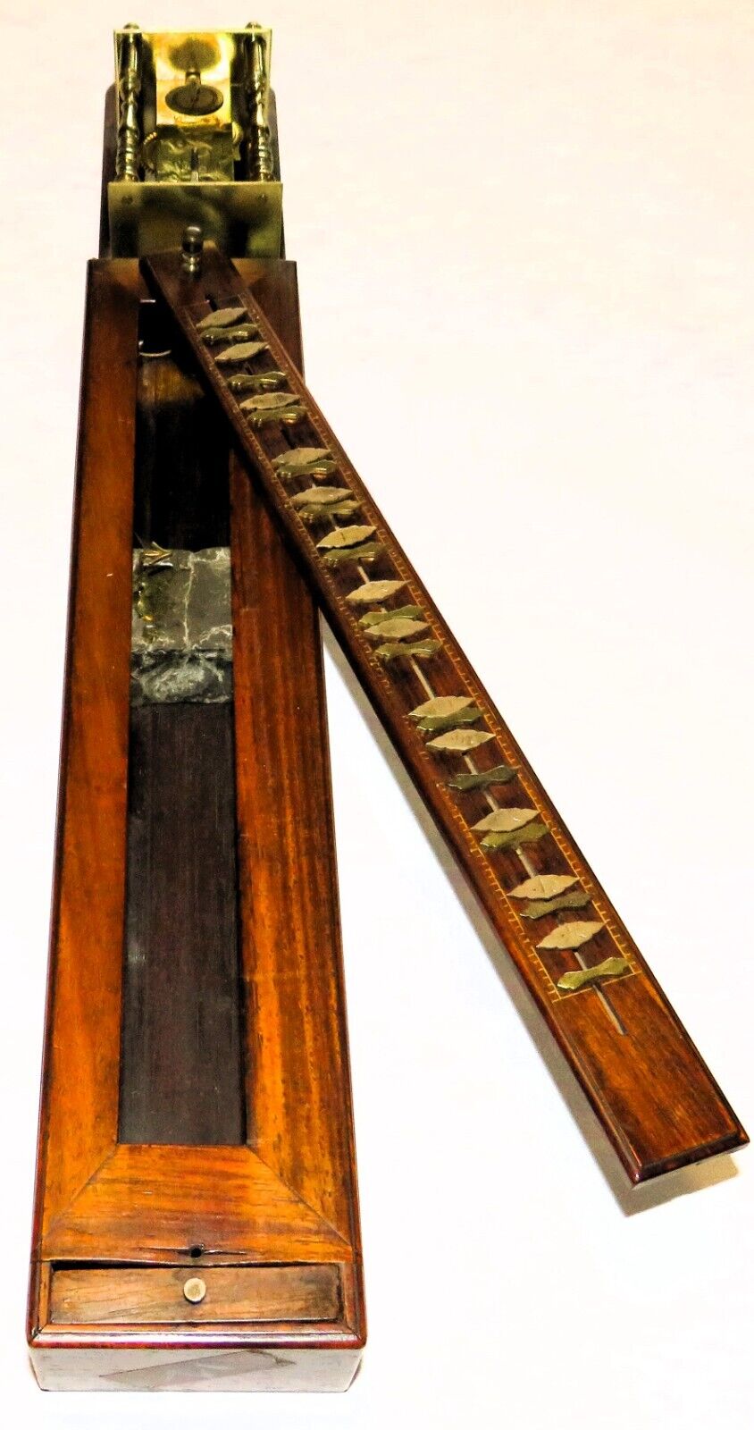 Museale super seltene orig. Shaku Tokei Dokei japanische Säulenuhr ca. 1780 43cm - Sammler - Uhren