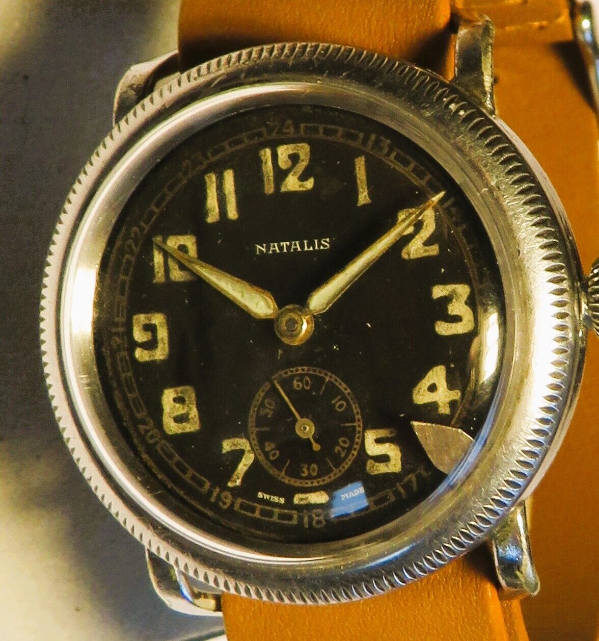 Natalis früheste Pfeilindex Fliegeruhr Pilot Watch Reichsluftwaffe 1930 WK WW 2 - Sammler - Uhren