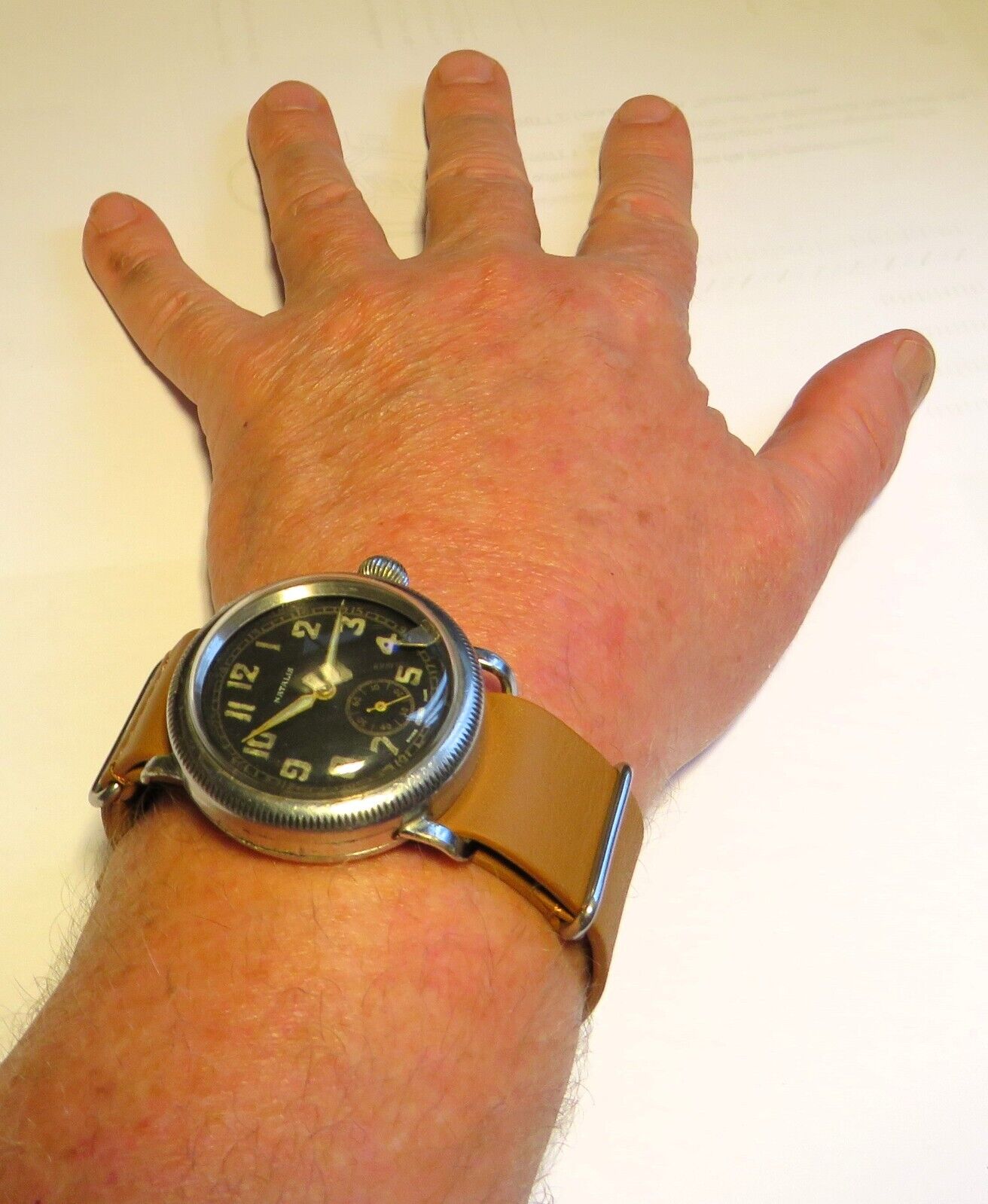 Natalis früheste Pfeilindex Fliegeruhr Pilot Watch Reichsluftwaffe 1930 WK WW 2 - Sammler - Uhren