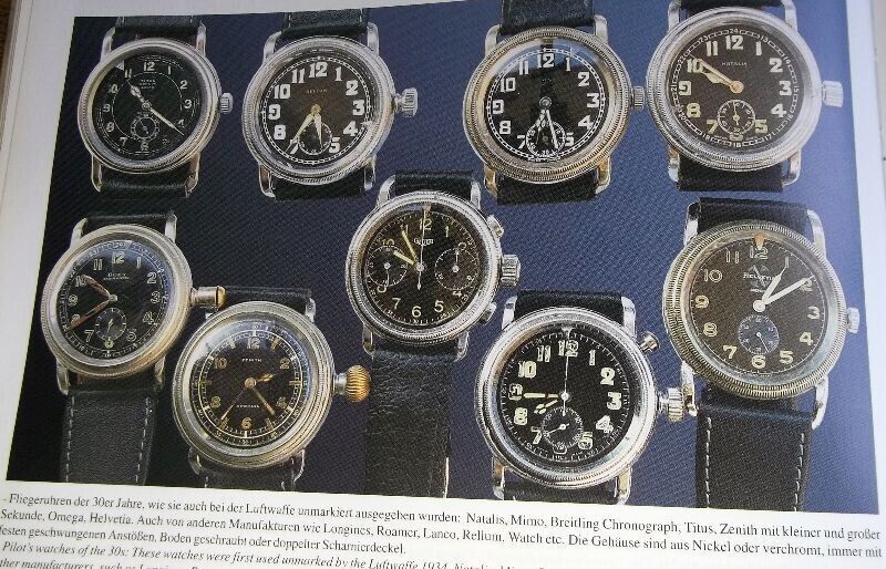Natalis früheste Pfeilindex Fliegeruhr Pilot Watch Reichsluftwaffe 1930 WK WW 2 - Sammler - Uhren