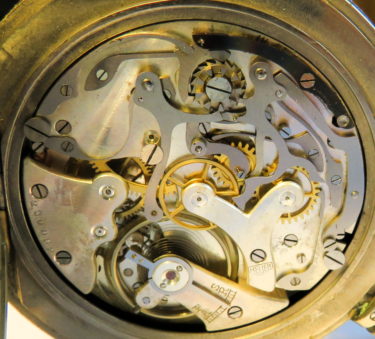 Orig. Ed Heuer Biel Stoppuhr Schaltnocken Rattrapante ca. 1960 Chronograph - Sammler - Uhren