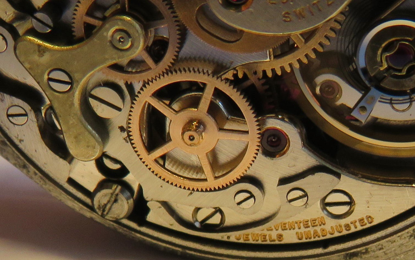 Orig. Ed Heuer Saint Imier Vintage Flyback Schaltrad Chronograph ca. 1950 AOC - Sammler - Uhren