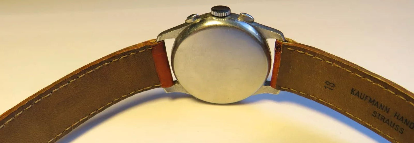 Orig. Ed Heuer Saint Imier Vintage Flyback Schaltrad Chronograph ca. 1950 AOC - Sammler - Uhren