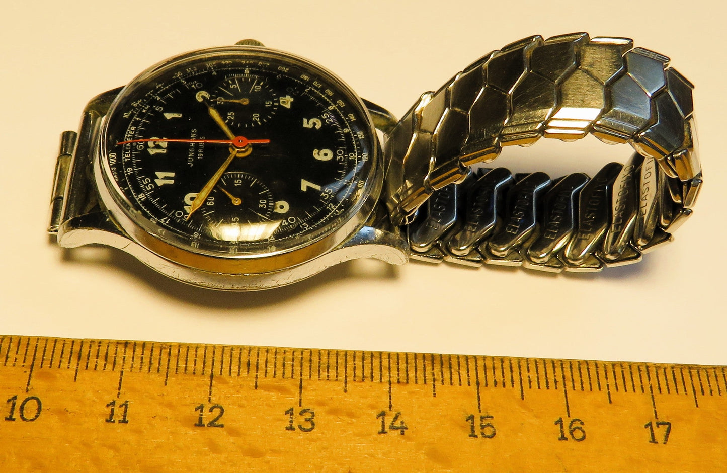 Orig. Junghans J88 früher Schaltrad / Flieger Chronograph ca. 1950 - Bundeswehr - Sammler - Uhren