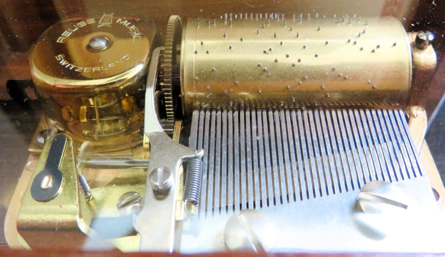 Original Reuge Walzenspieluhr "die Forelle" Musik Walzen Spielwerk funktioniert - Sammler - Uhren
