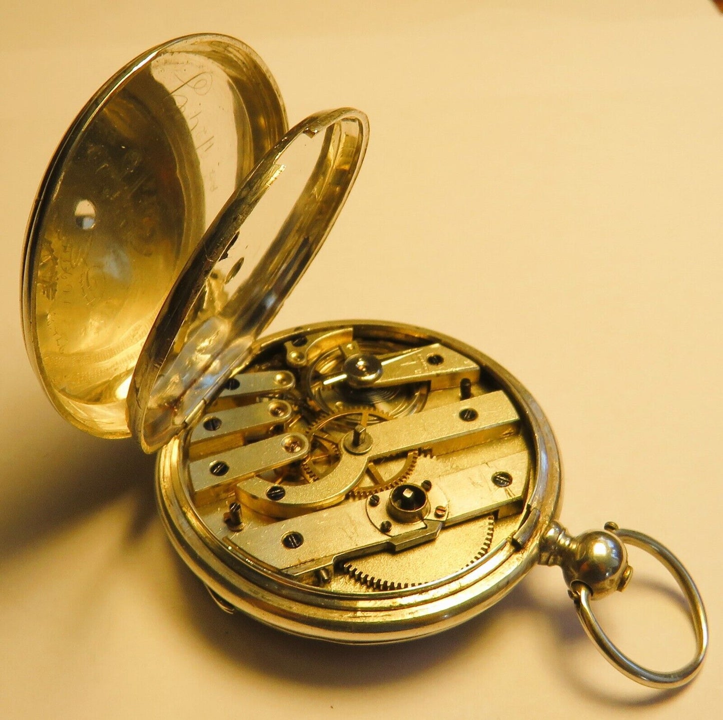 Patek Philippe & Co Cie Geneve Lepine massiv Silber Taschenuhr ca. 1860 - Sammler - Uhren