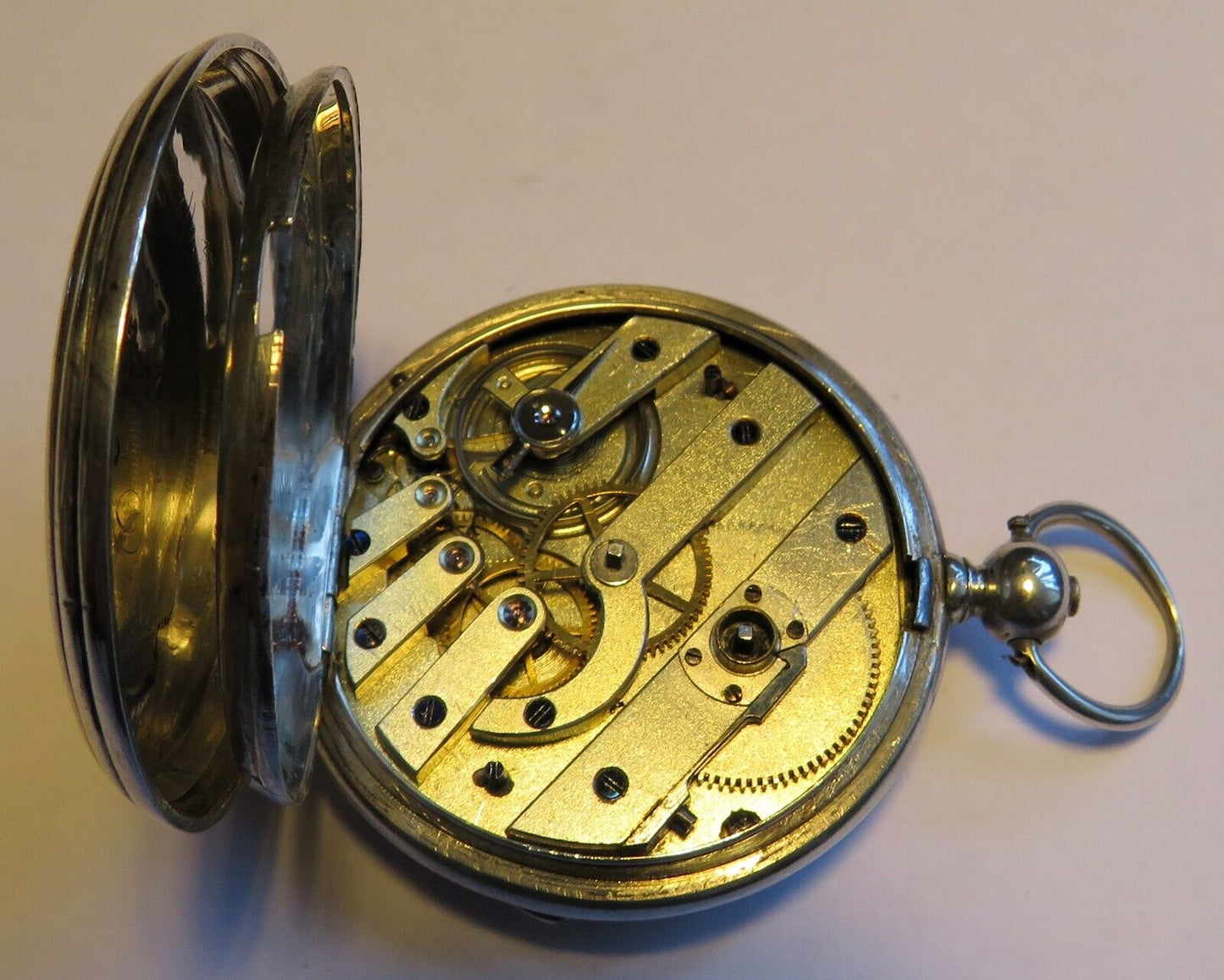 Patek Philippe & Co Cie Geneve Lepine massiv Silber Taschenuhr ca. 1860 - Sammler - Uhren