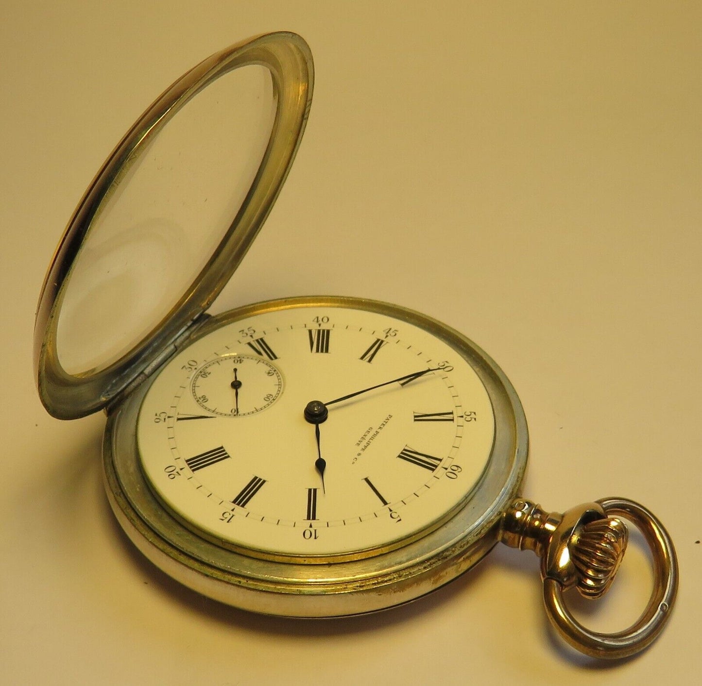 Patek Philippe & Co Geneve frühe 0,800 Silber Herren TU ca. 1870 Wolfsverzahnung - Sammler - Uhren