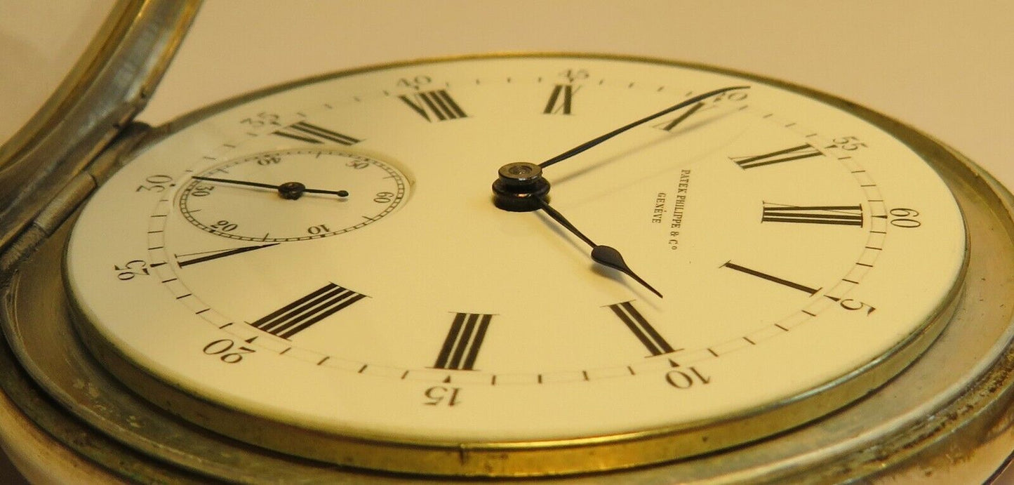 Patek Philippe & Co Geneve frühe 0,800 Silber Herren TU ca. 1870 Wolfsverzahnung - Sammler - Uhren