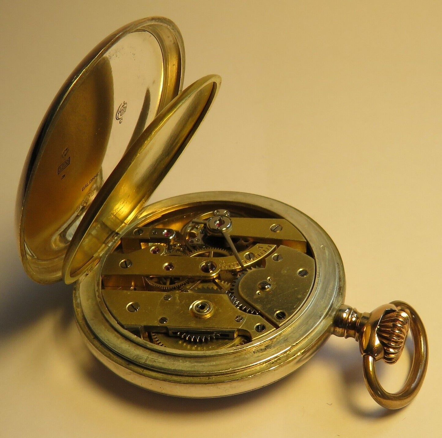 Patek Philippe & Co Geneve frühe 0,800 Silber Herren TU ca. 1870 Wolfsverzahnung - Sammler - Uhren