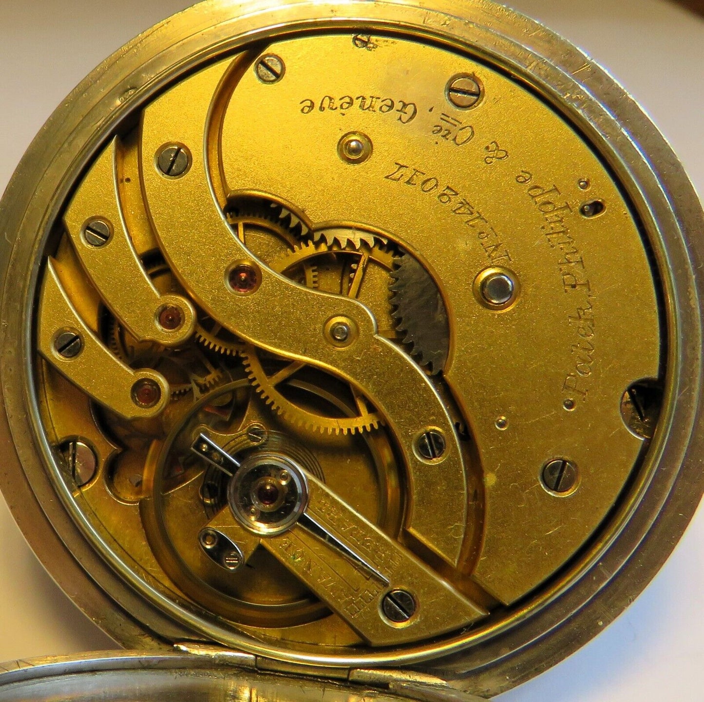 Patek Philippe & Co Geneve massiv Silber Taschenuhr ca. 1908 früher Kronenaufzug - Sammler - Uhren