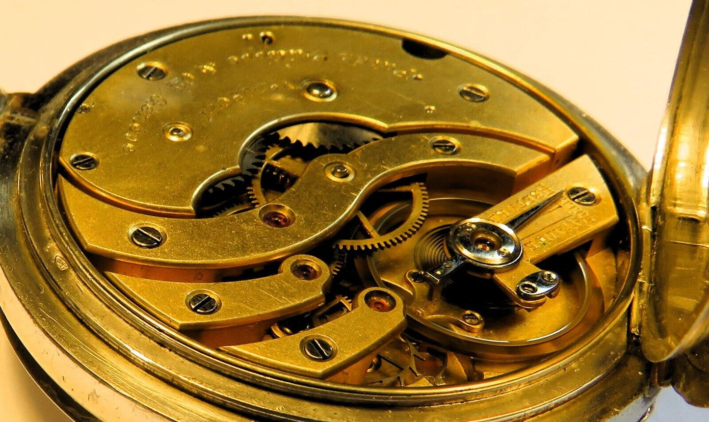 Patek Philippe & Co Geneve massiv Silber Taschenuhr ca. 1908 früher Kronenaufzug - Sammler - Uhren