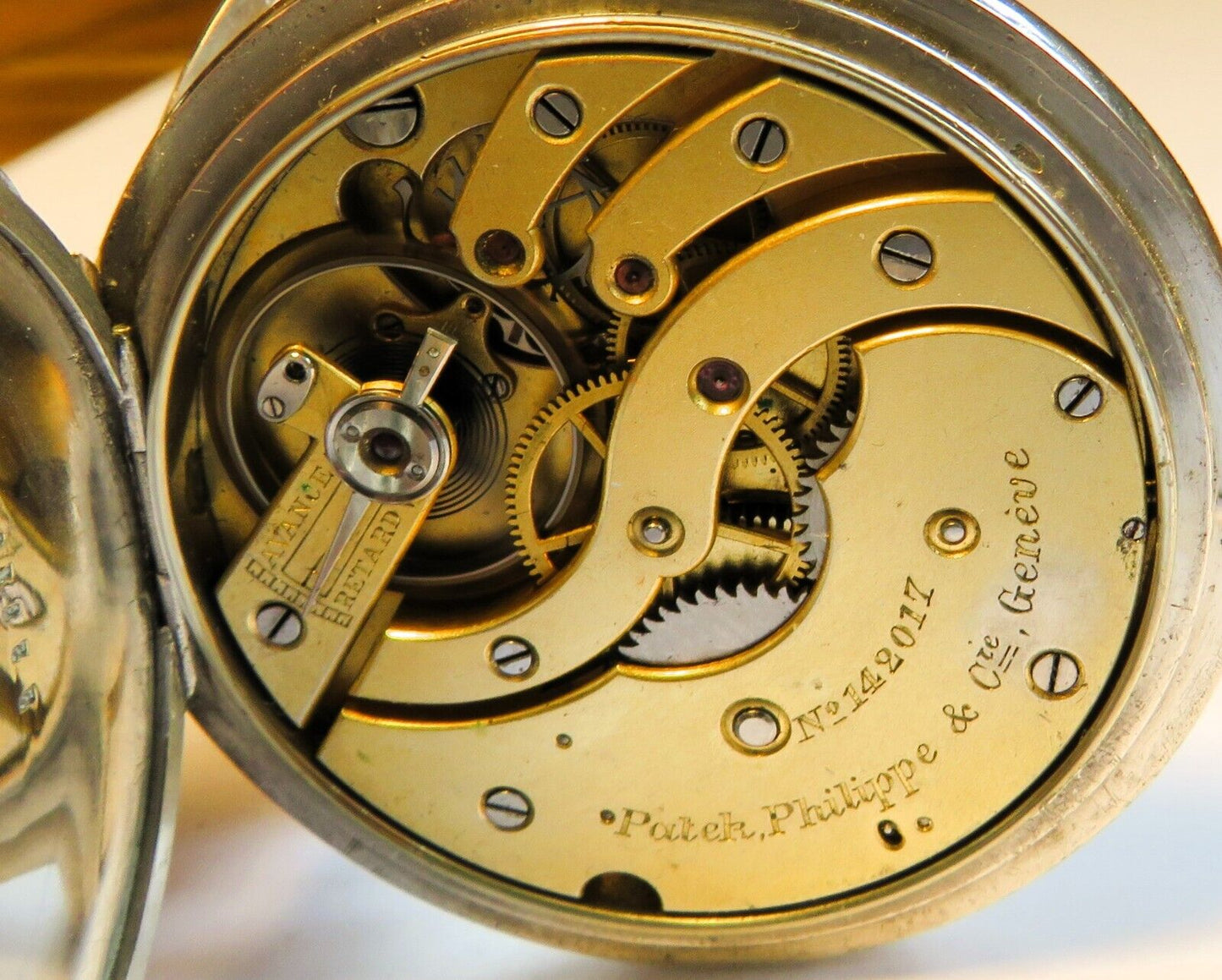 Patek Philippe & Co Geneve massiv Silber Taschenuhr ca. 1908 früher Kronenaufzug - Sammler - Uhren