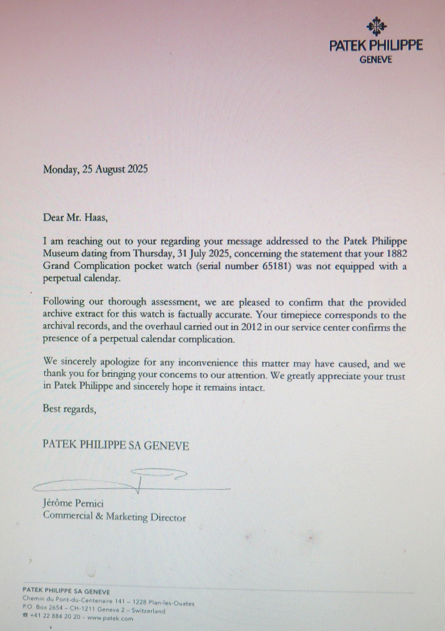 PATEK PHILIPPE Grande Complikation ewiger Kalender Perpetual Calendar 18K aus TV Sendung "Kunst und Krempel" - Sammler - Uhren