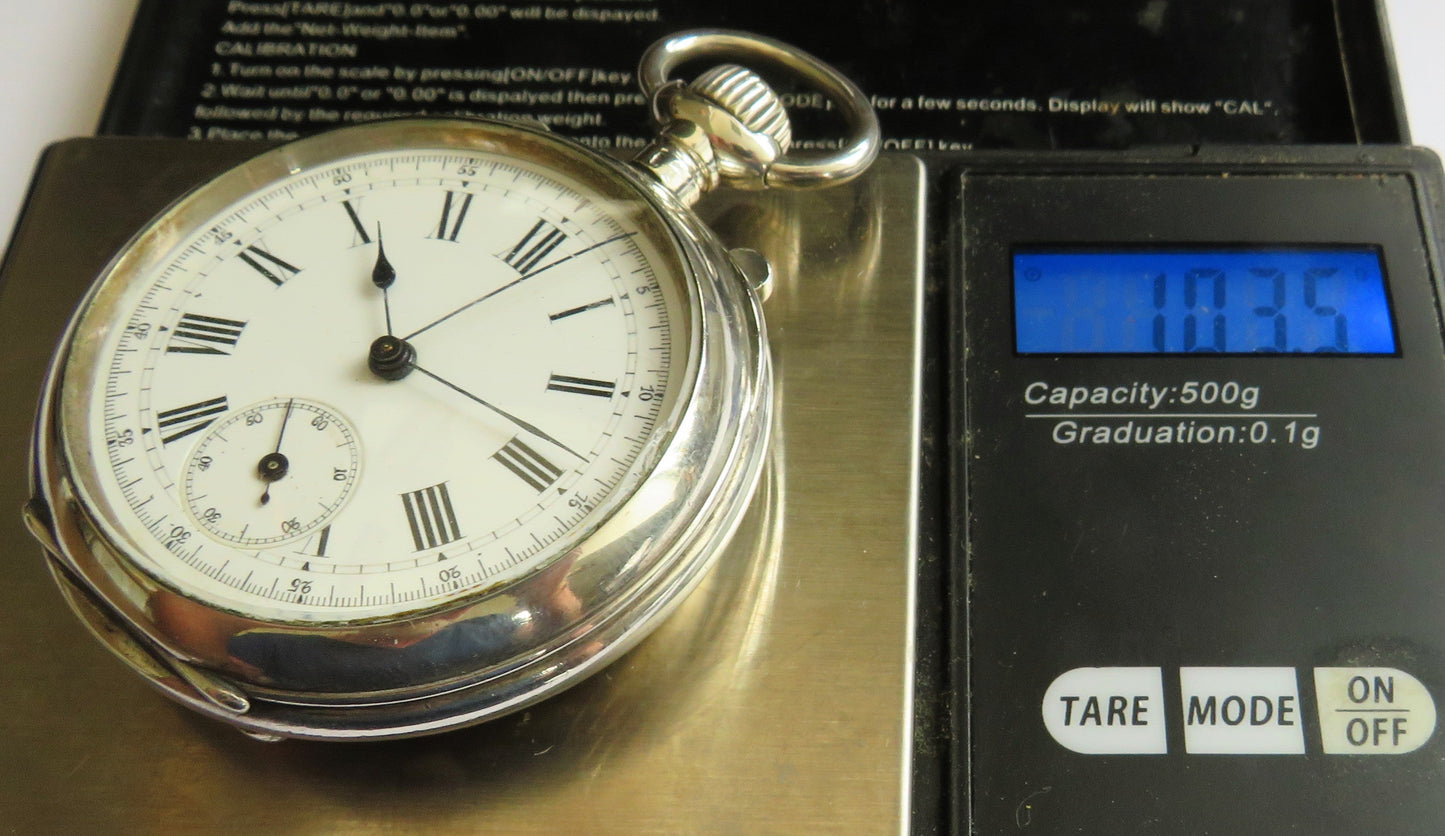 Paul Vuille Perret Seconde Morte 800 Silber B - Uhr Deck Watch Chronograph - Sammler - Uhren