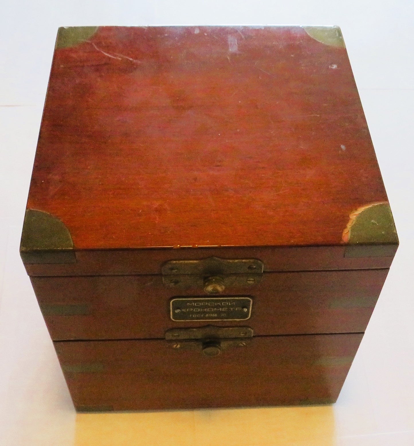 Poljot Kirowa Schiffs Marine Chronometer orig. Mahagoni Case - Sammler - Uhren
