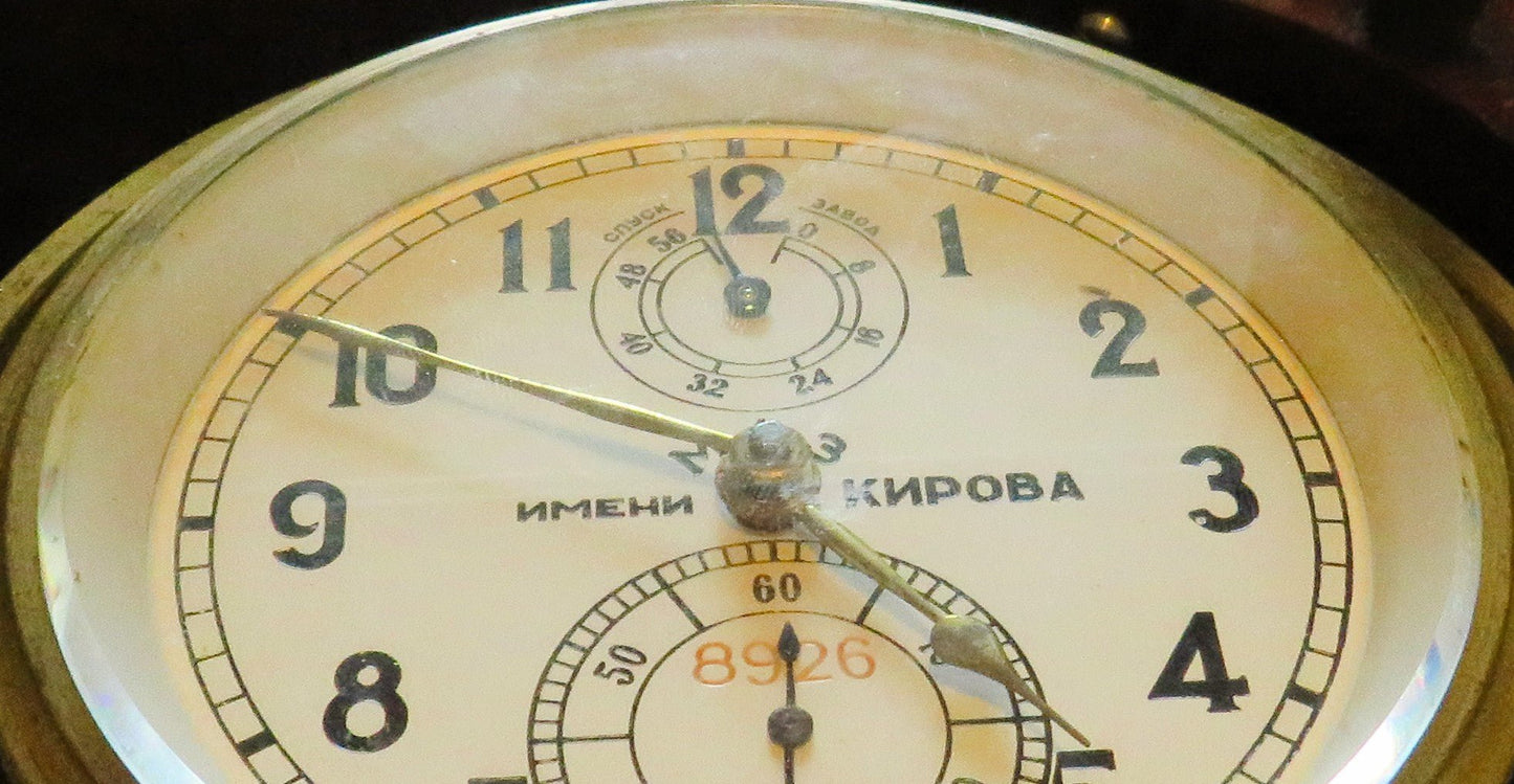 Poljot Kirowa Schiffs Marine Chronometer orig. Mahagoni Case - Sammler - Uhren