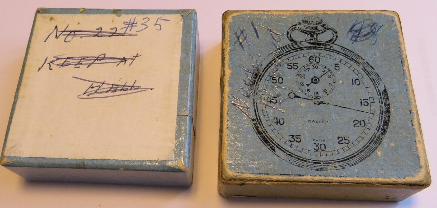 Racine Gallet seltene U - Boot Torpedo Laufzeit Artillerie Stoppuhr WK WW 2 iOVP - Sammler - Uhren