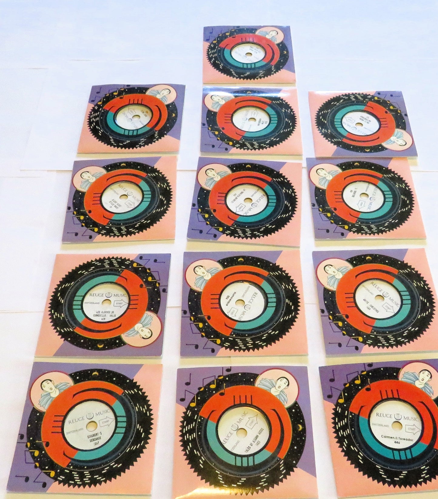 Reuge Disc Musik Box Spieluhr mit 14 Originalplatten Lochplatte Saint Croix - Sammler - Uhren