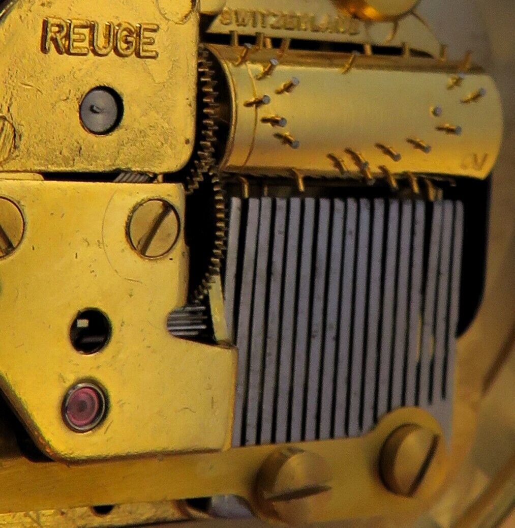 Reuge Swiss große - 50mm - Taschenuhr Musik Walzen Spielwerk Walzenspieluhr - Sammler - Uhren