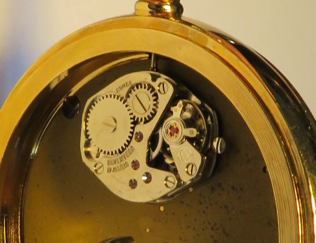 Reuge Swiss große - 50mm - Taschenuhr Musik Walzen Spielwerk Walzenspieluhr - Sammler - Uhren
