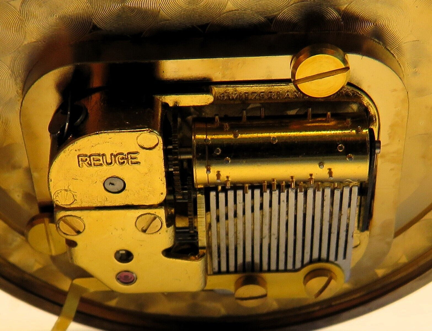 Reuge Swiss große - 50mm - Taschenuhr Musik Walzen Spielwerk Walzenspieluhr - Sammler - Uhren