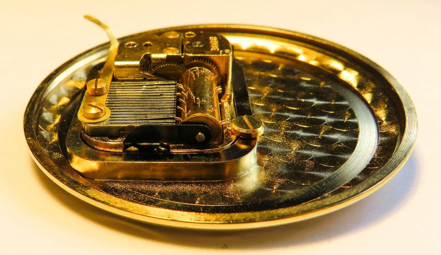 Reuge Swiss große - 50mm - Taschenuhr Musik Walzen Spielwerk Walzenspieluhr - Sammler - Uhren